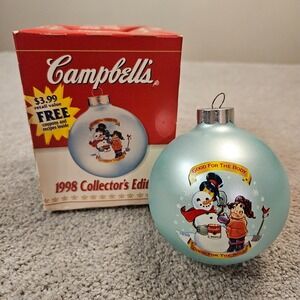 Campbell's Soup Collector Edition Campbell Kids Christmas Ornament w/box 1998